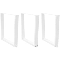 Gambe per Tavolo Pranzo a v 3 pz Bianco 90x(72-73,3)cm Acciaio Vidaxl 755511