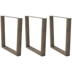 Gambe per Tavolo Pranzo a v 3pz Naturale 90x(72-73,3)cm Acciaio Vidaxl 608935
