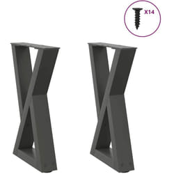 Vidaxl - Gambe per Tavolino 2 pz Antracite 38x(42-43,3) cm in Acciaio