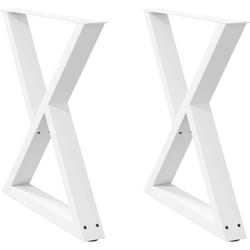 Gambe per tavolo da pranzo 2 pz bianche 70x(72-73,3) cm in acciaio Vidaxl