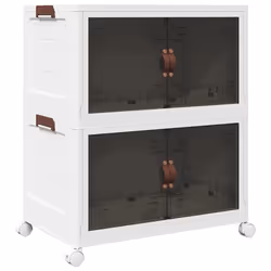 vidaXL Scatola Portaoggetti con Ruote 2 Livelli 75 L 64x40x76 cm - Vista aggiuntiva 2