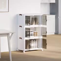 vidaXL Scatola Portaoggetti con Ruote 3 Livelli 75 L 64x39,5x110,5 cm - Vista aggiuntiva 3