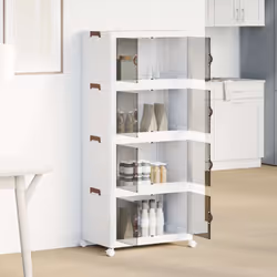 vidaXL Scatola Portaoggetti con Ruote 4 Livelli 75 L 64x40x141,5 cm - Vista aggiuntiva 3