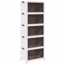 vidaXL Scatola Portaoggetti con Ruote 5 Livelli 75 L 64x40x179 cm - Vista aggiuntiva 2