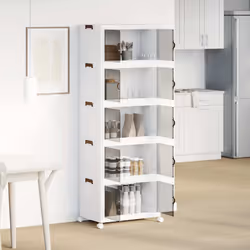 vidaXL Scatola Portaoggetti con Ruote 5 Livelli 75 L 64x40x179 cm - Vista aggiuntiva 3