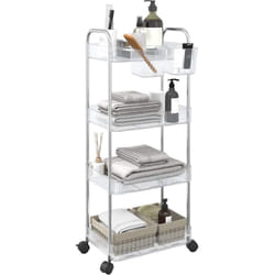 Carrello Portaoggetti a 4 Livelli 37x28x95 cm in Acrilico Vidaxl 6403