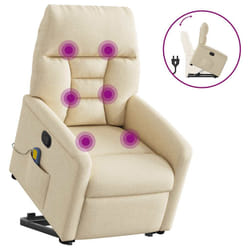 VidaXL 3303070 sedia massaggiante elettrica Crema Tessuto