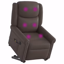 VidaXL 3303425, Ecopelle, Marrone, Schiuma, 110 kg, 770 mm, 925 mm