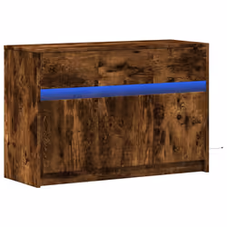vidaXL Mobile Porta TV con LED Rovere Fumo 91x34x61 cm in Truciolato - Vista aggiuntiva 3