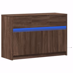 vidaXL Mobile Porta TV con LED Rovere Marrone 91x34x61 cm Truciolato - Vista aggiuntiva 3
