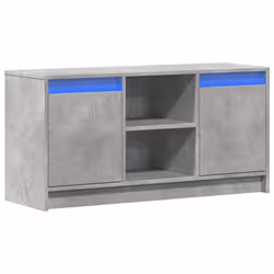 vidaXL Mobile Porta TV con LED Grigio Cemento 100x34x50 cm Truciolato - Vista aggiuntiva 3