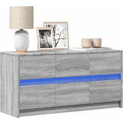 Mobile Porta tv con led Grigio Sonoma 100x34x50cm in Truciolato Vidaxl 606641