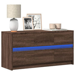 vidaXL Mobile Porta TV con LED Rovere Marrone 100x34x50 cm Truciolato