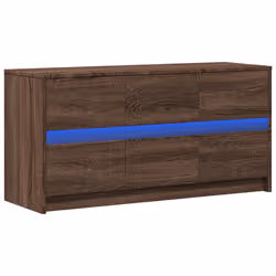 vidaXL Mobile Porta TV con LED Rovere Marrone 100x34x50 cm Truciolato - Vista aggiuntiva 3