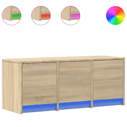 vidaXL Mobile Porta TV con LED Rovere Sonoma 97x34x40 cm in Truciolato - Vista aggiuntiva 2