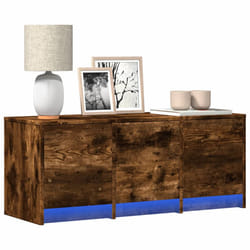vidaXL Mobile Porta TV con LED Rovere Fumo 97x34x40 cm in Truciolato