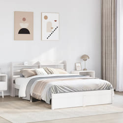 vidaXL Giroletto con Testiera senza Materasso Bianco 140x190 cm
