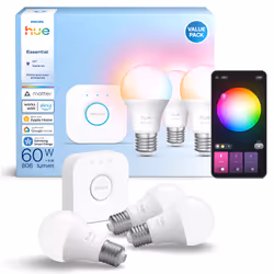 Philips Hue White and Color ambiance Essential starter kit: 3 E27 lampadine connesse (806 lm) - Vista aggiuntiva 2