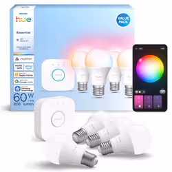 Philips Essential starter kit: 4 E27 lampadine connesse (806 lm) - Vista aggiuntiva 3