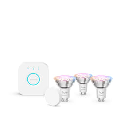 Philips Essential starter kit: 3 lampadine connesse GU10 (345 lm) + Smart button