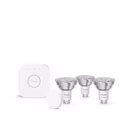 Philips Essential starter kit: 3 lampadine connesse GU10 (345 lm) + Smart button - Vista aggiuntiva 2