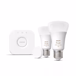 Philips Hue White and Color ambiance Starter kit: 2 lampadine connesse E27 (1100) + Hue Smart button - Vista aggiuntiva 2