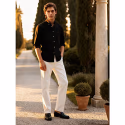 Tommy Hilfiger MW0MW39988BDS Camicia Collo botton down Cotone - Vista aggiuntiva 5
