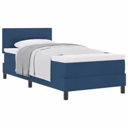 vidaXL Letto box spring con materasso Blu Scuro 80 x 200 cm Tessuto - Vista aggiuntiva 3