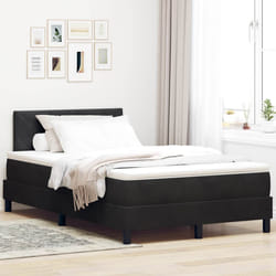 vidaXL Letto a Molle con Materasso Nero 120 x 190 cm Tessuto