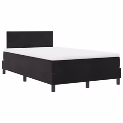 vidaXL Letto a Molle con Materasso Nero 120 x 190 cm Tessuto - Vista aggiuntiva 2