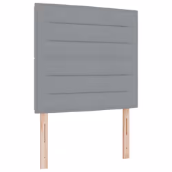 vidaXL Letto a molle con testiera Grigio chiaro 120 x 200 cm Tessuto - Vista aggiuntiva 2