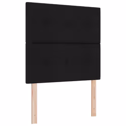vidaXL Letto a molle con testiera Nero 120 x 190 cm Tessuto - Vista aggiuntiva 2