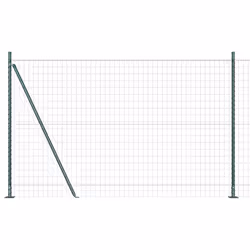 vidaXL Recinzione con pali. Verde 1.6 x 10 m Acciaio - Vista aggiuntiva 2