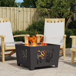 Vidaxl - Braciere Quadra Nera 60x60x40 cm Acciaio