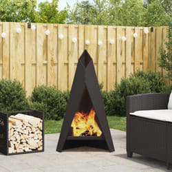 Vidaxl - Focolare Piramidale 58x36x100 cm in Acciaio Resistente alle Intemperie