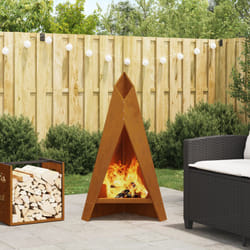 Vidaxl - Piramide per Focolare Nera 58x36x100 cm Acciaio