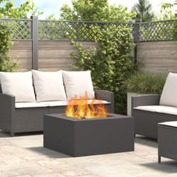 Vidaxl - Fuoco Fossa Quadrata Nera 80x80x40 cm Acciaio