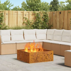 Vidaxl - Fornello quadrato 80x80x30 cm in acciaio invecchiato