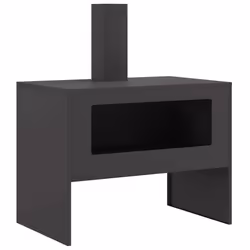 vidaXL Focolare Nero 80 x 50 x 96 cm Acciaio laminato a freddo - Vista aggiuntiva 2