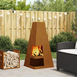 Vidaxl - Braciere con Stoccaggio per Legna 50x50x100 cm Acciaio Inossidabile