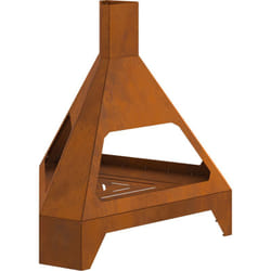 Vidaxl - Focolare con camino 50x43x52 cm in acciaio resistente agli agenti atmosferici