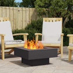 vidaXL Focolare Square Nero 60x60x30 cm Acciaio
