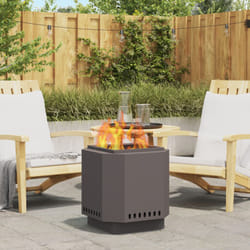 Vidaxl - Braciere Senza Fumi Nero 48x48x51 cm in Acciaio di