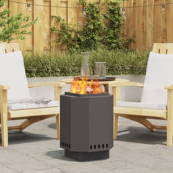 Vidaxl - Focolare Senza Fumi Nero 38x38x51 cm in Acciaio di