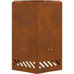 Vidaxl - Braciere Senza Fumi Esagonale 38x38x51 cm Acciaio Invecchiato
