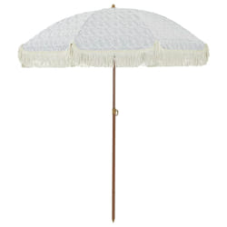 VidaXL 42006681 ombrellone da cortile Grigio, Bianco