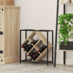 Scaffale per vino Sonoma Oak 51x18x52,5 cm in legno ingegnerizzato Vidaxl