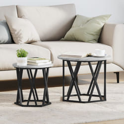 Vidaxl - Set di 2 Tavolini Nesting Grigi Sonoma in Legno Ingegnerizzato