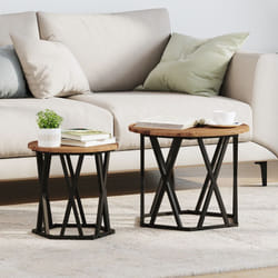 Vidaxl - Tavolini da Vassoio 2 pz in Legno Vecchio e Legno Ingegnerizzato
