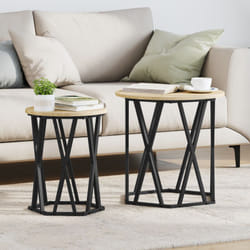 Vidaxl - Set di 2 tavolini in legno ingegnerizzato rovere Sonoma